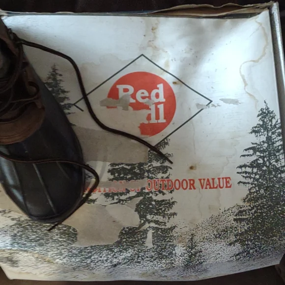 Red Ball vintage camo steel shank boots duckbill 14 insulated hunting trail y2k - Picture 9 of 15